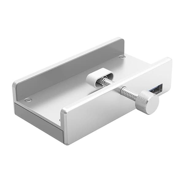 USB-hubb - ORICO - MH4PU - 4 Portar USB-A 3.0 - Klämfäste - Silverdesign