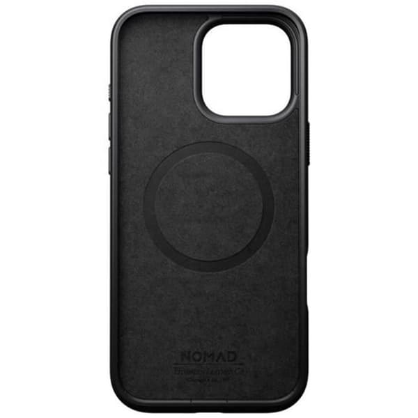 Horween Nomad Black Leather MagSafe-kompatibelt iPhone 16 Pro Max-fodral