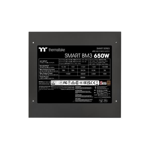 Thermaltake Smart BM3 650W semi-modulär 80Plus brons strömförsörjning
