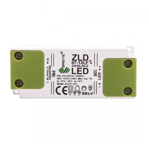 Energikälla ZLD 07-12LF 0,58A för LED-belysning