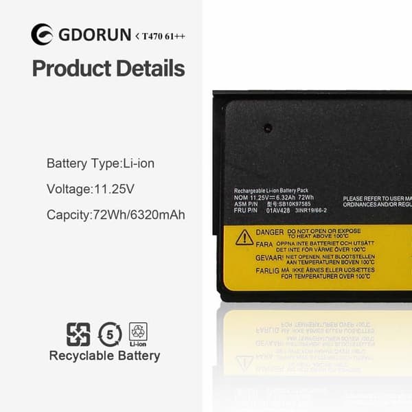 Gdorun Computer Power Bank - T470 61++