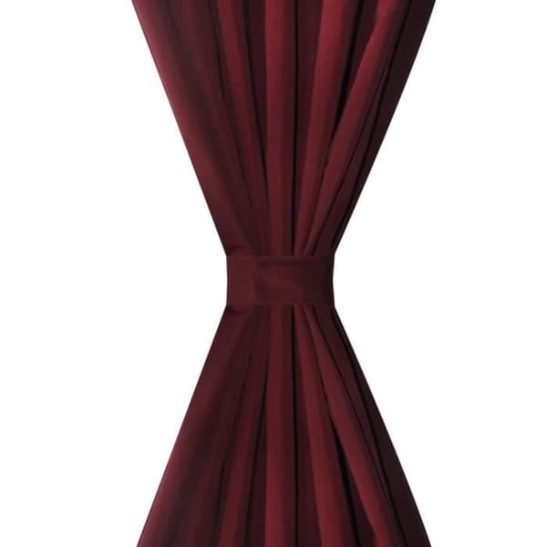 2 st Burgundy Micro Satin Loop Gardin 140 x 175 cm 130362
