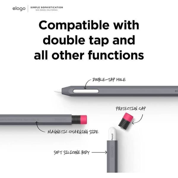 Elago Classic Pennfodral för Apple Pencil (2:a generationen och Pro) Mörkgrå