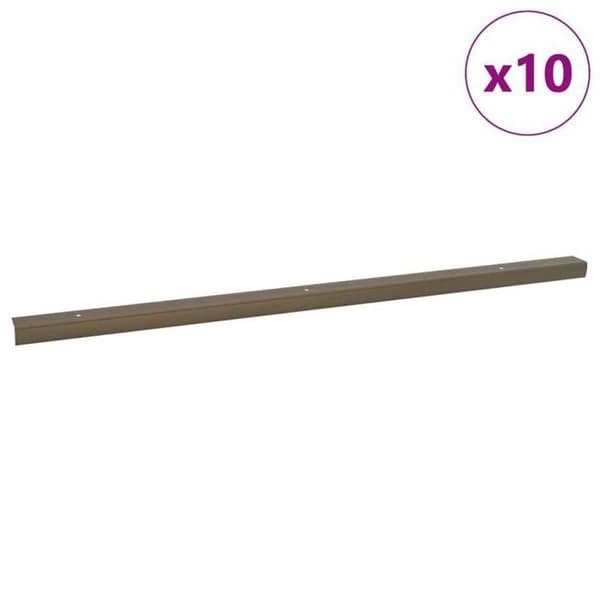 Trappsteg - VIDAXL - Pack 10 - Aluminium - Brun - 67 cm