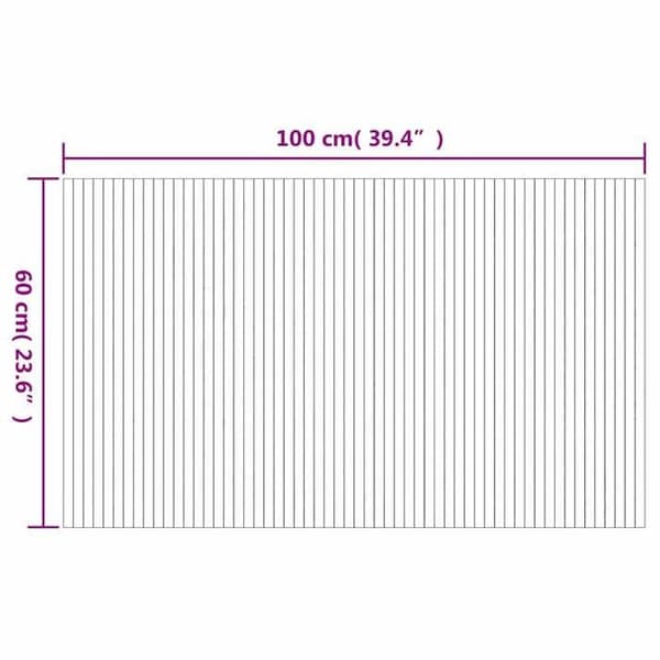 vidaXL Rektangulär matta brun 60x100 cm bambu 376710