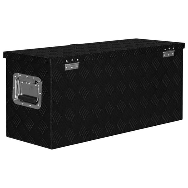 vidaXL Aluminiumlåda 80x30x35 cm Svart