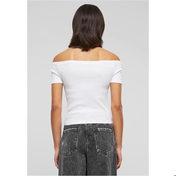 Off Shoulder T-shirt för kvinnor Urban Classics Organic