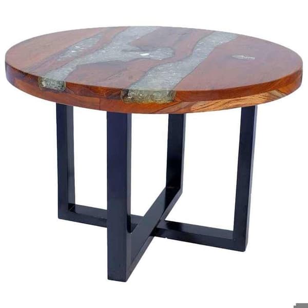 vidaXL Soffbord Teak Resin 60 cm 243466
