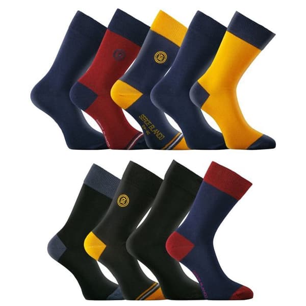 Serge Blanco Strumpor Herr, Strumpa Herr (9-pack) - Gul