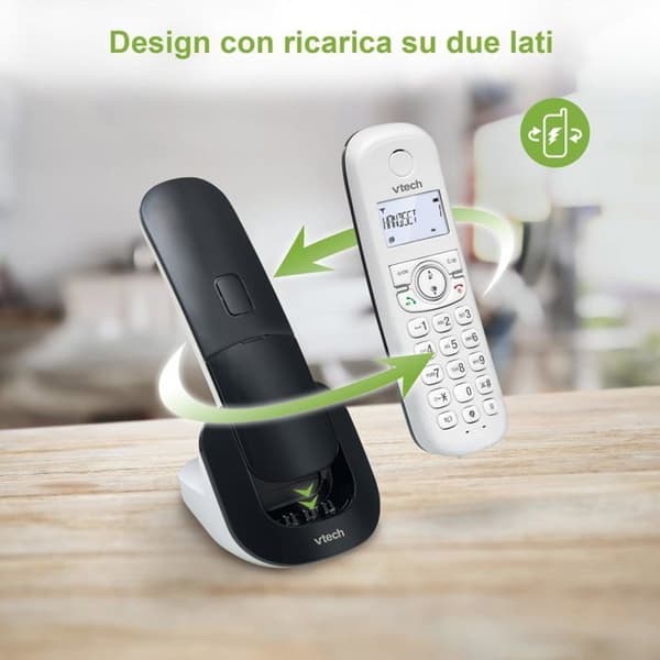 Trådlös telefon - VTECH - CS1501 - 2 handsets - Dubbel lutbar laddning - Samtalsblockering