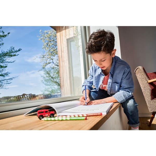 Färgpenna - STABILO - EASYcolors - Etui om 12 + 1 - Triangulär kropp - Ekologisk