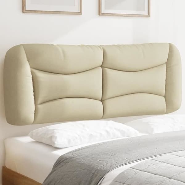 Sänggavelkudde - VIDAXL - Klassisk - Kräm - 120 cm - Hållbart tyg