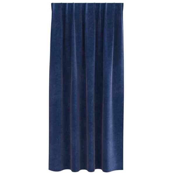 Mörkläggningsgardiner - Mörkblå sammet - 2 st - Tvättbar - Chic elegans