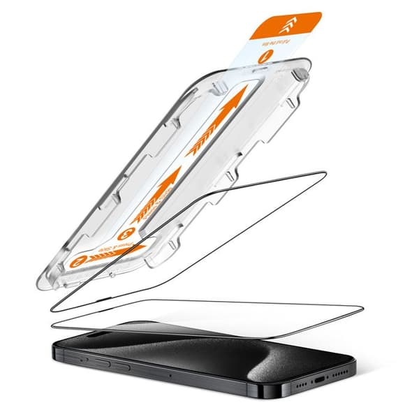 Härdat Glas - CRONG - EasyShield 2-Pack - iPhone 15 Pro Max - Transparent - Skärm Skydd