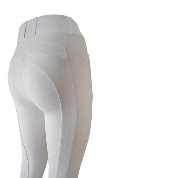 Ridbyxor full grip dam Hispano Hipica Dax Adhesion Plus - vit