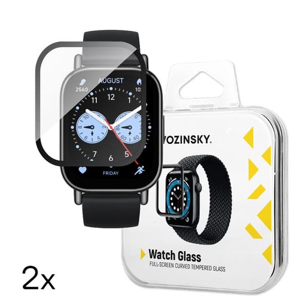 Härdat glas för Xiaomi Redmi Watch 5 Lite, hel lim - 2 stycken.