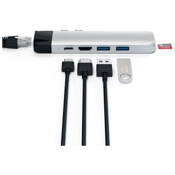 Station för anslutning - Satechi - Type-C Pro Hub - Aluminium - USB-C - Ethernet