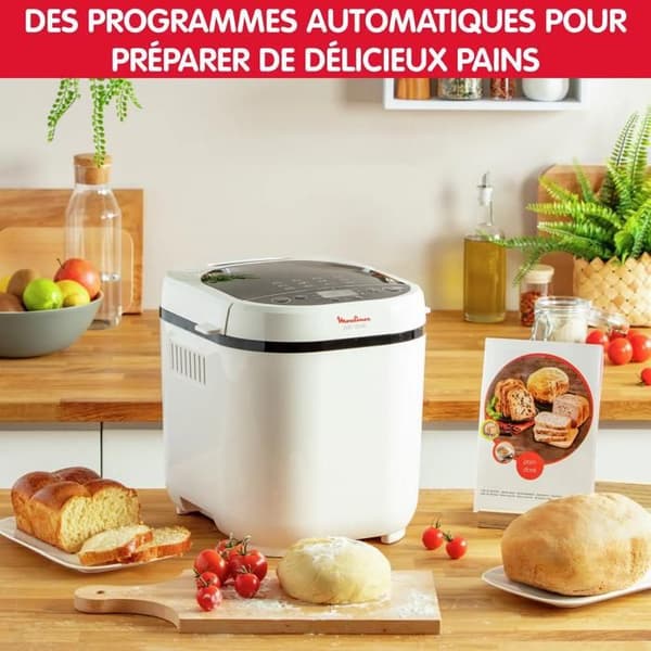 Moulinex Pain Doré Brödmaskin 1kg, 12 program, Gör ditt eget bröd hemma, OW210130