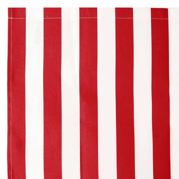 vidaXL Ersättning av valance Röd och Vit 2,5 m Polyester 42000729