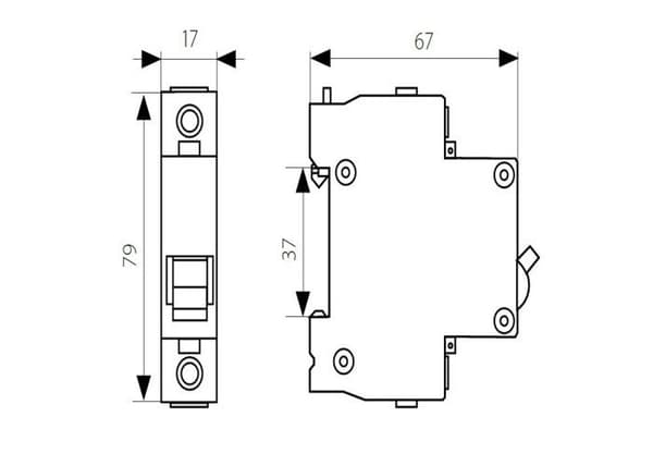 Brytare - BEMKO - A00-S7-1P-B40 - 1P - 40A - IP20 - Magnetotermisk