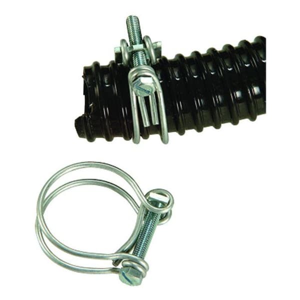 Set med 2 klämmor - UBBINK - Diameter 25-29 mm - Galvaniserade - För spiralrör