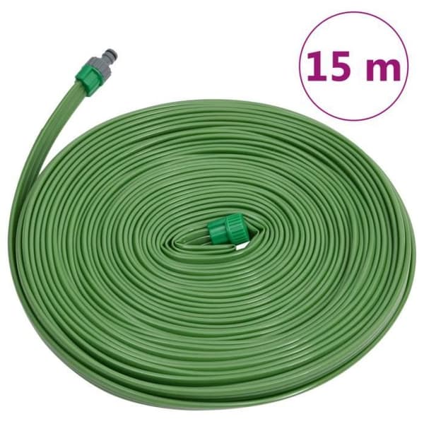 vidaXL 3-rörs trädgårdsslang Grön 15 m PVC 154361
