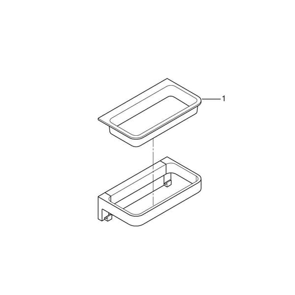 GROHE Start Cube rektangelhylla krom