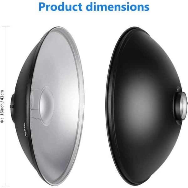 Reflektor Beauty DISH på 16 tum för Flash Studio Strobe Bowens Montering Neewer