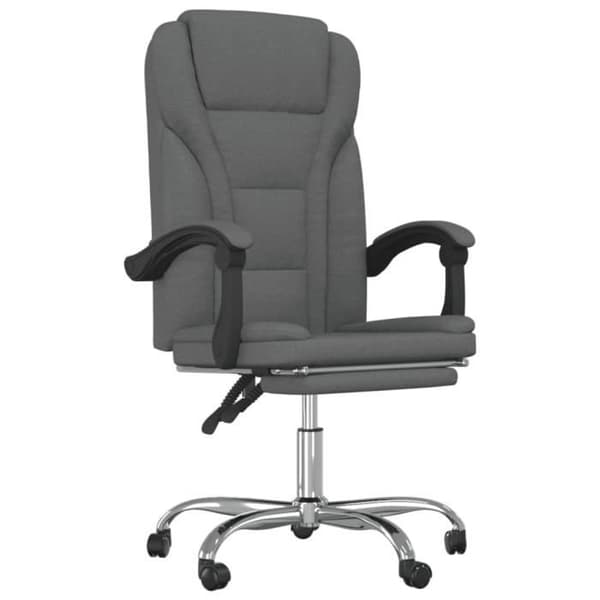 349696 vidaXL Office Recliner Mörkgrå tyg