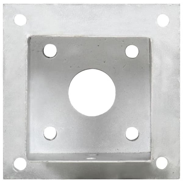 vidaXL Stolpeankare 4 st Galvaniserad Metall 101 mm
