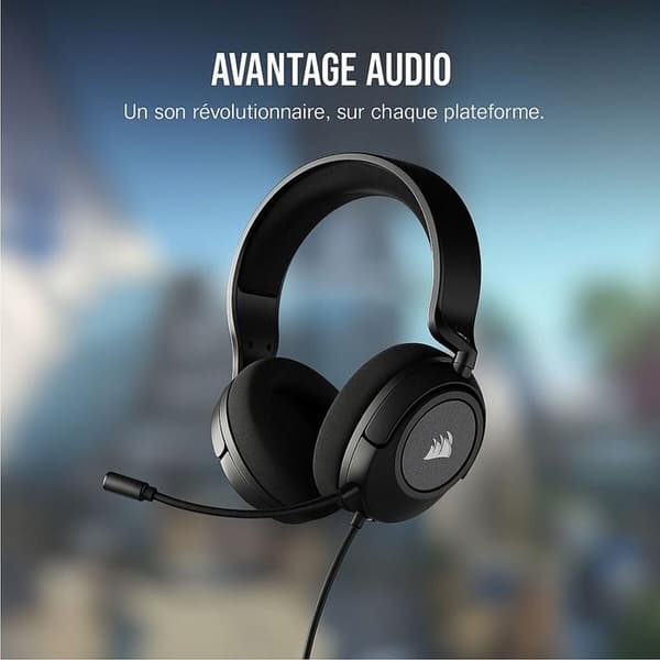 Corsair HS35 Surround v2 trådbundet gamingheadset multi-plattform Kolfiber
