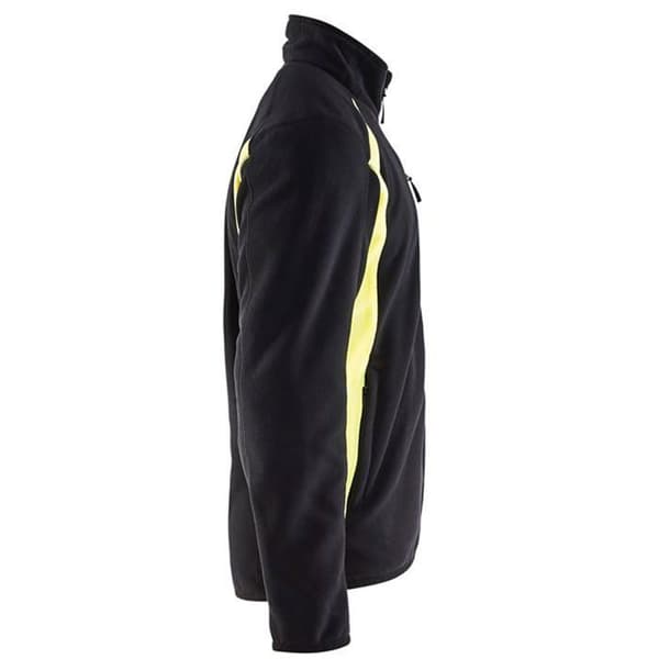 Blaklader Bicolor Polarfleecejacka - Svart / Gul - M