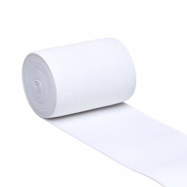 Resår - snodd Xw craft Bred elastisk stickad rulle 7,6 cm x 2,7 m Vit
