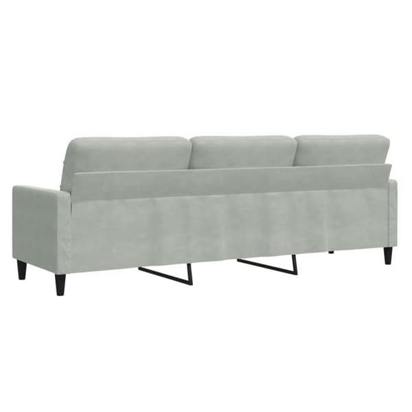 vidaXL Soffa 3-sits Grå 210 cm Sammet 4007644