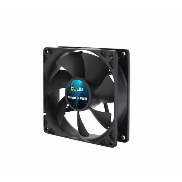 Chassi-fläkt - GELID SOLUTIONS - Silent 9 PWM - 80×80×25 mm - PWM - Stöder antivibrationssystem (svart)