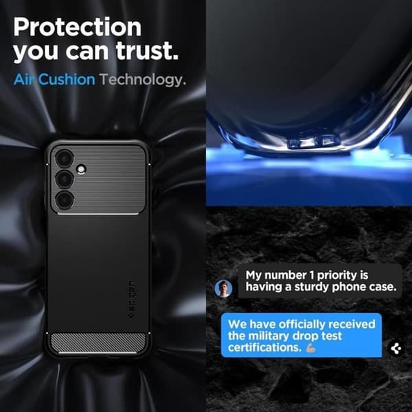 Coque Spigen Rugged Armor för Samsung Galaxy A25 5G (Svart)
