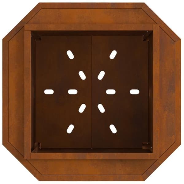 brandfritt eldstad 48x48x51 cm i slitstål