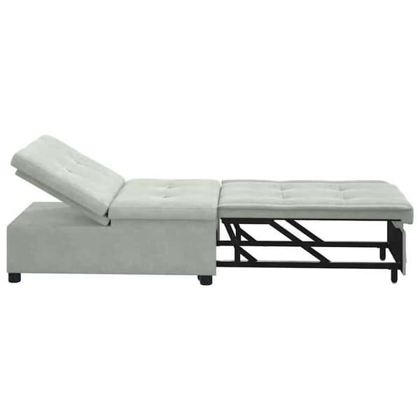 vidaXL Sängsoffa Ljusgrå 194 x 67 x 82 cm Sammet 42008594