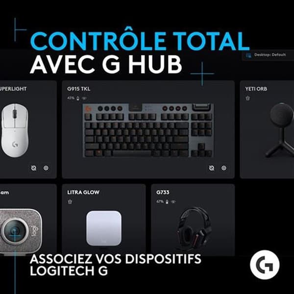 Logitech G Yeti Orb Gaming RGB kondensatormikrofon med LIGHTSYNC för PC/Mac - Svart