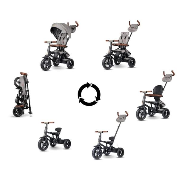 Trehjulig cykel Rito Deluxe Gummi Grå