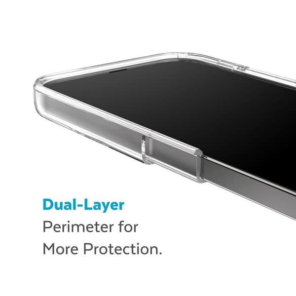 Speck Gemshell+ MagSafe — Transparent iPhone 14 Max-fodral, antimikrobiell MICROBAN, stötabsorberande skydd