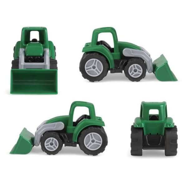 Traktor - LENA - WORKIES 1263 - 14 cm - Plast ABS - Med spade inkluderad