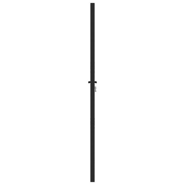 Trädgårdsportal - Aluminium - 100x200 cm - Låsbart - Svart