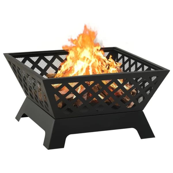 vidaXL Fire Pit med Poker 64 cm XXL Stål