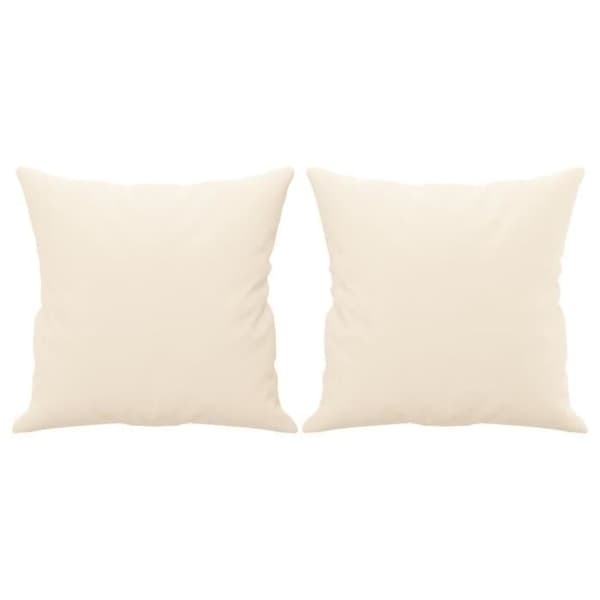 vidaXL Prydnadskuddar 2 st Kräm 40x40 cm Sammet 349493