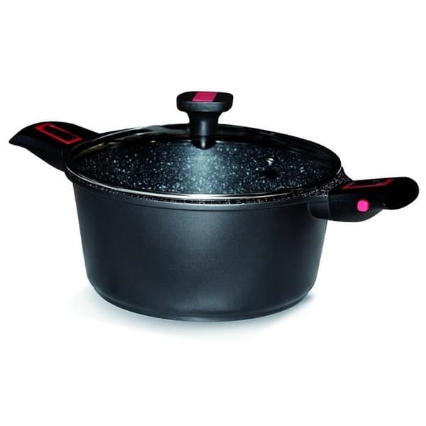 Faitout - BAUMALU - Granit Pro - D: 24 cm - Svart - Non-stick