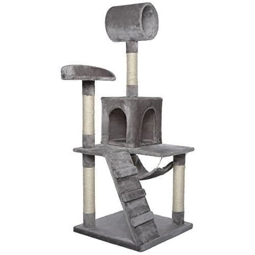 Kattträd - DIBEA - KB00353 - Ljusgrå - 133 cm - 1 Håla, 1 Plattform