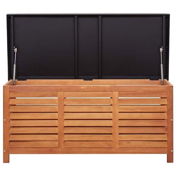 vidaXL Trädgårdsförvaringslåda 117x50x55 cm Solid Eucalyptus