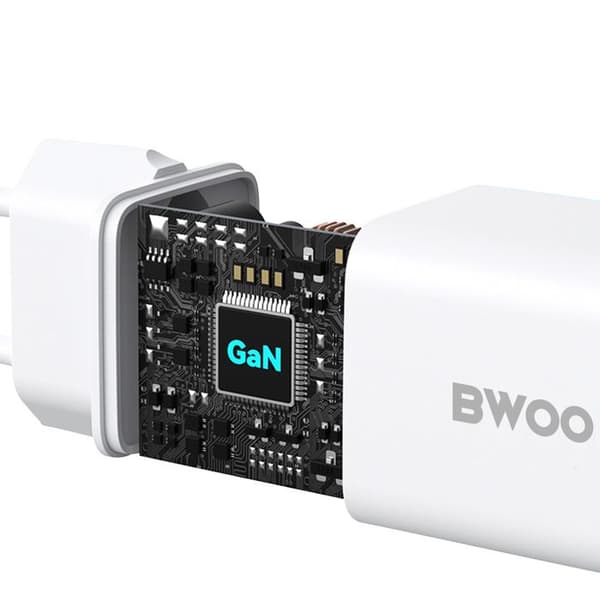 Nätadapter - BWOO - 30W - GaN - USB-C - Kompakt och Lätt
