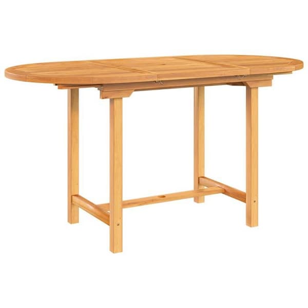 vidaXL Utdragbart trädgårdsbord 110-160x80x75 cm i solid teak, utomhusbord, trädgårdsmöbler, möbel 363486